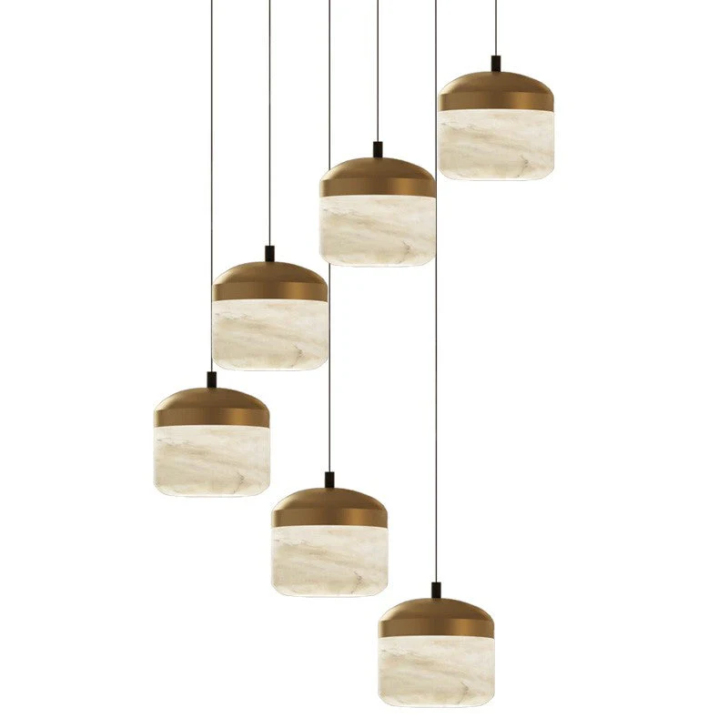 Merlin Queena Modern Alabaster Pendant, Kitchen Island Pendant Light - Image 5